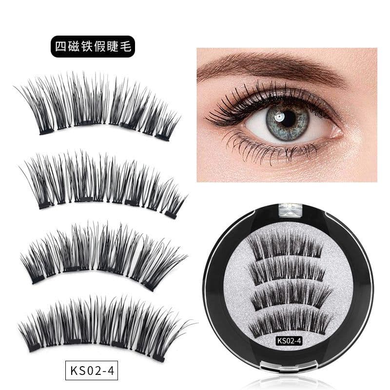 image-HUAPAN Magnetic False Eyelashes 3D Cross WSP-4