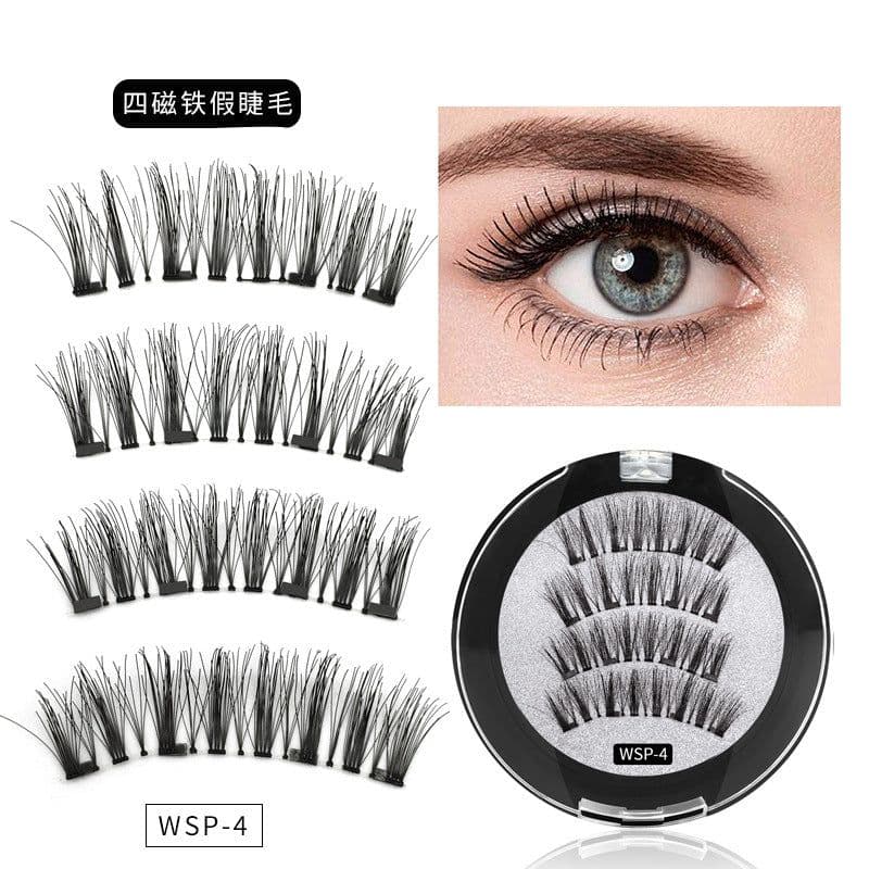 image-HUAPAN Magnetic False Eyelashes 3D Cross WSP-4