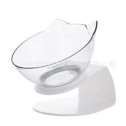 image-Cat Dog Double Bowl Set with Tilted Neck Protection Design