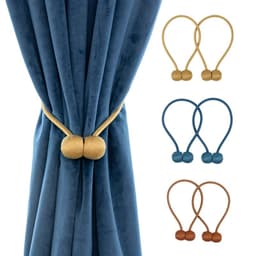 image-Magnetic Curtain Tieback Holder Ball Shape Window Decorative Buckle