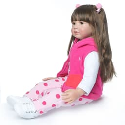 image-NPK Reborn Toddler Doll 60cm Long Hair Princess Silicone