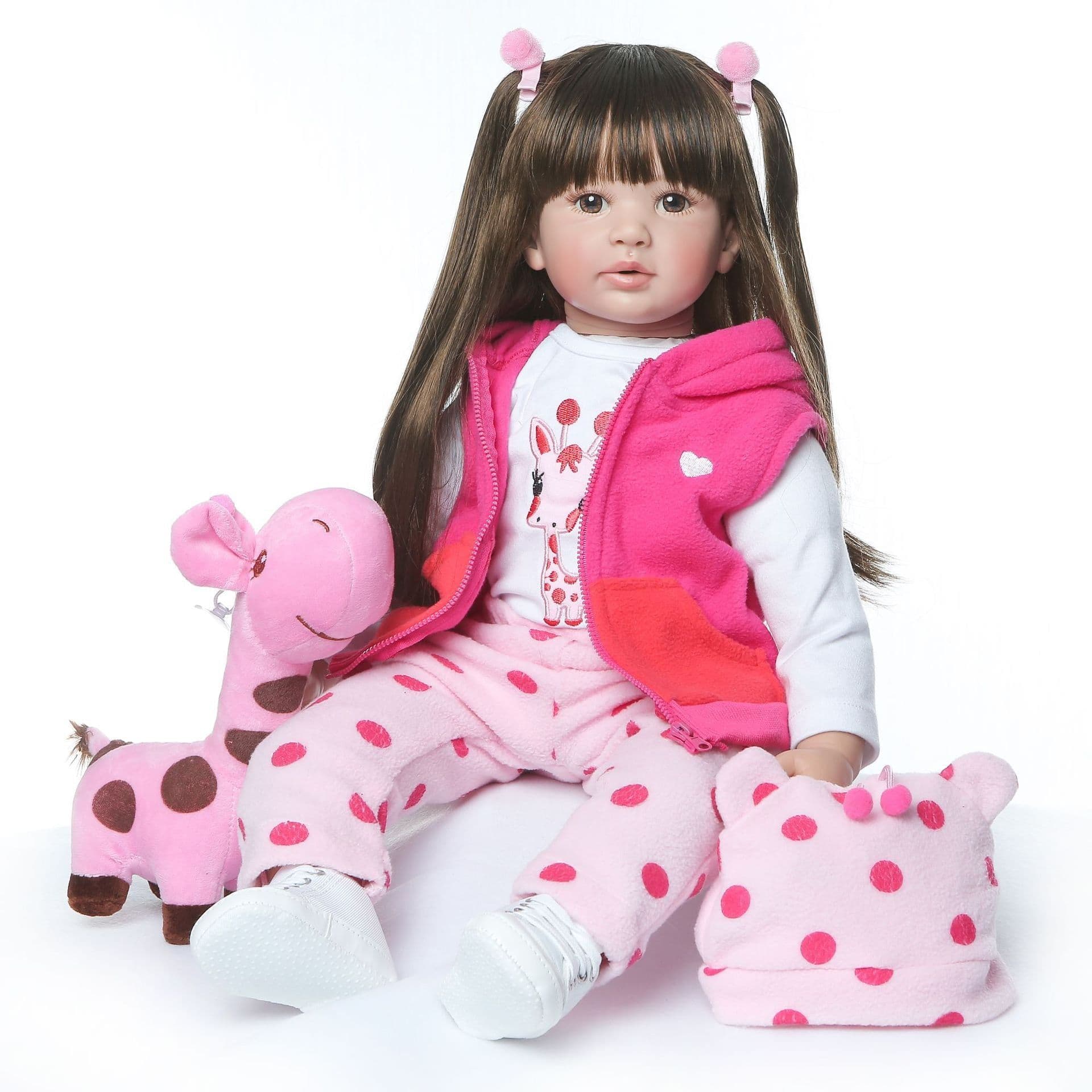 image-NPK Reborn Toddler Doll 60cm Long Hair Princess Silicone