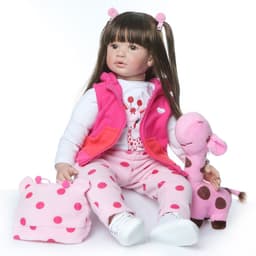 image-NPK Reborn Toddler Doll 60cm Long Hair Princess Silicone