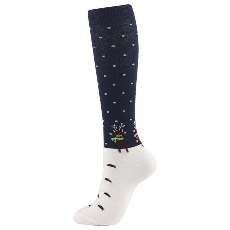 image-Amazon Sports Compression Socks Long Tube Adult Christmas