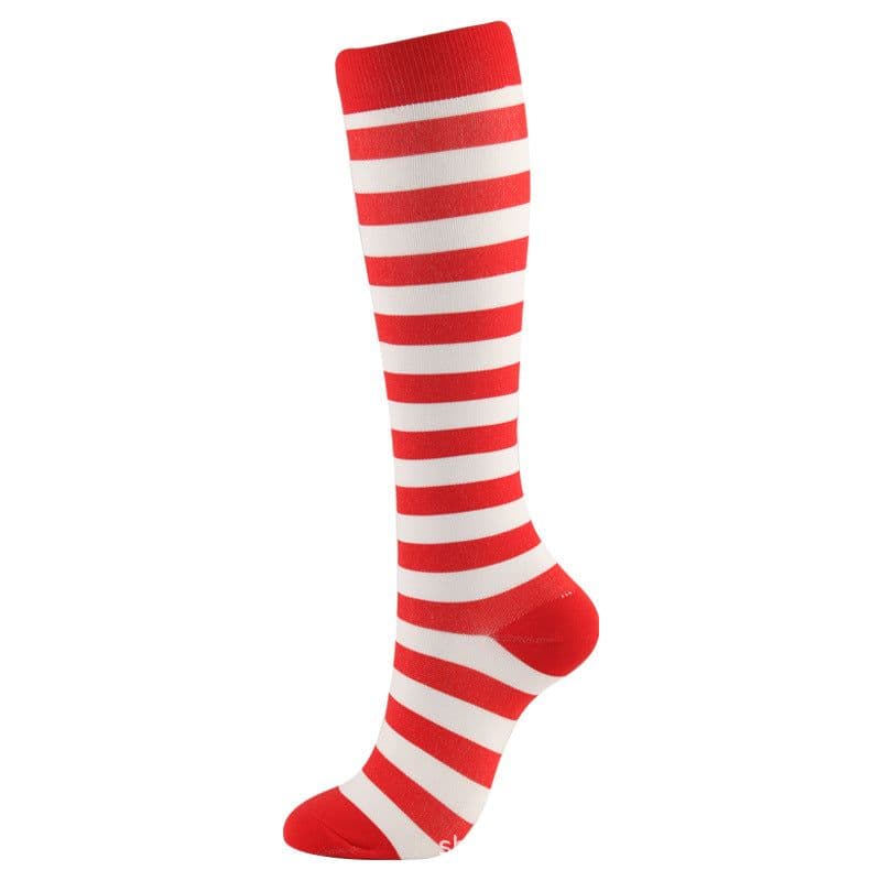 image-Amazon Sports Compression Socks Long Tube Adult Christmas