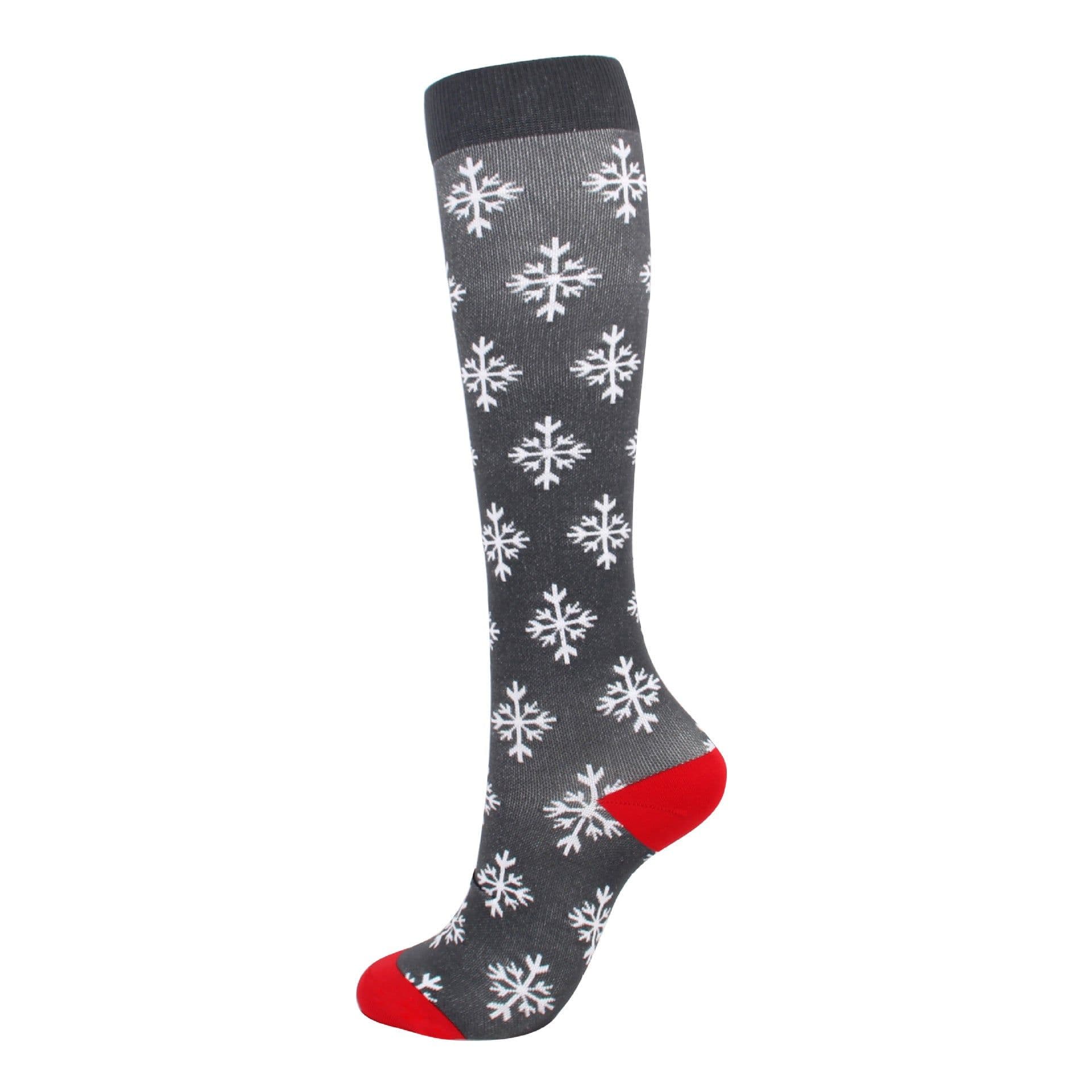 image-Amazon Sports Compression Socks Long Tube Adult Christmas