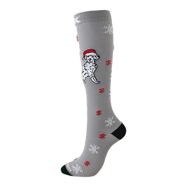 image-Amazon Sports Compression Socks Long Tube Adult Christmas
