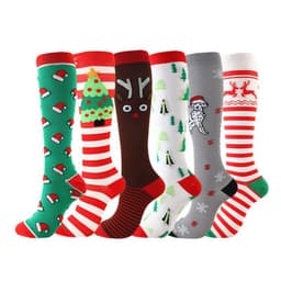 image-Amazon Sports Compression Socks Long Tube Adult Christmas