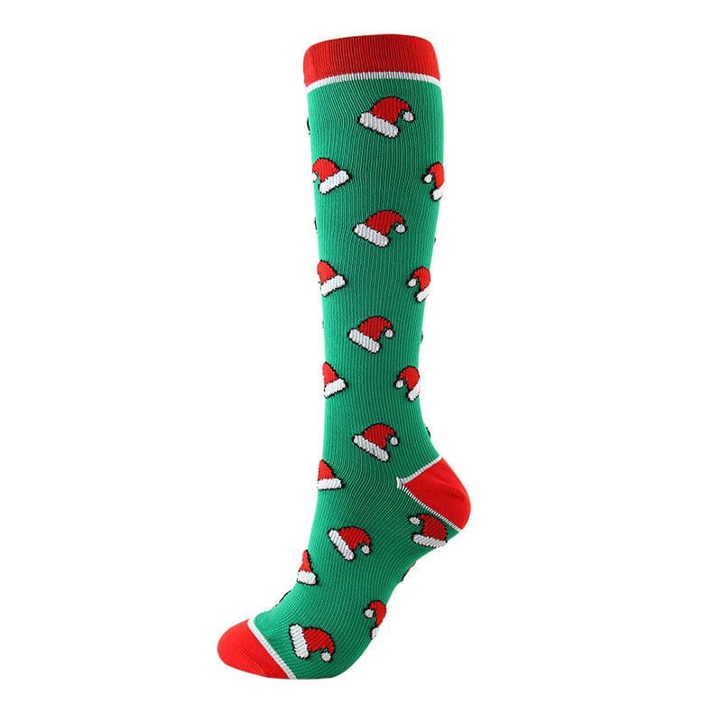 image-Amazon Sports Compression Socks Long Tube Adult Christmas