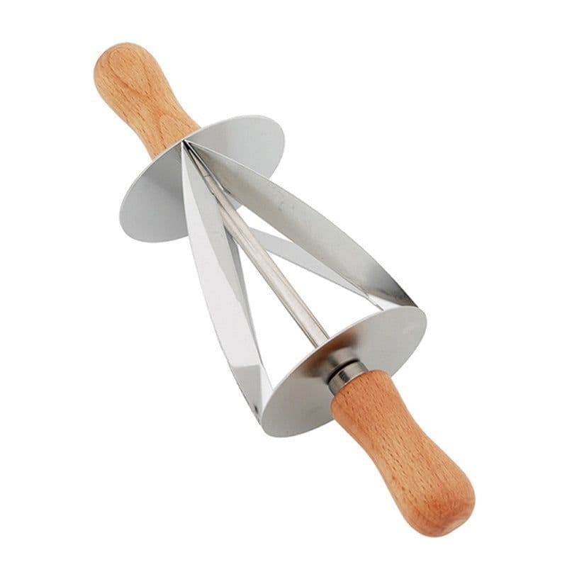 image-Stainless Steel Croissant Dough Roller Cutter