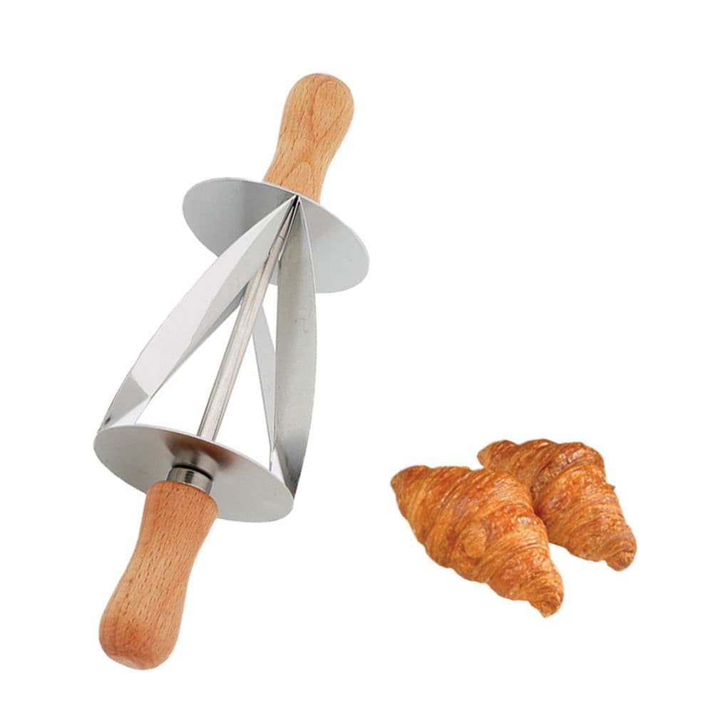 image-Stainless Steel Croissant Dough Roller Cutter