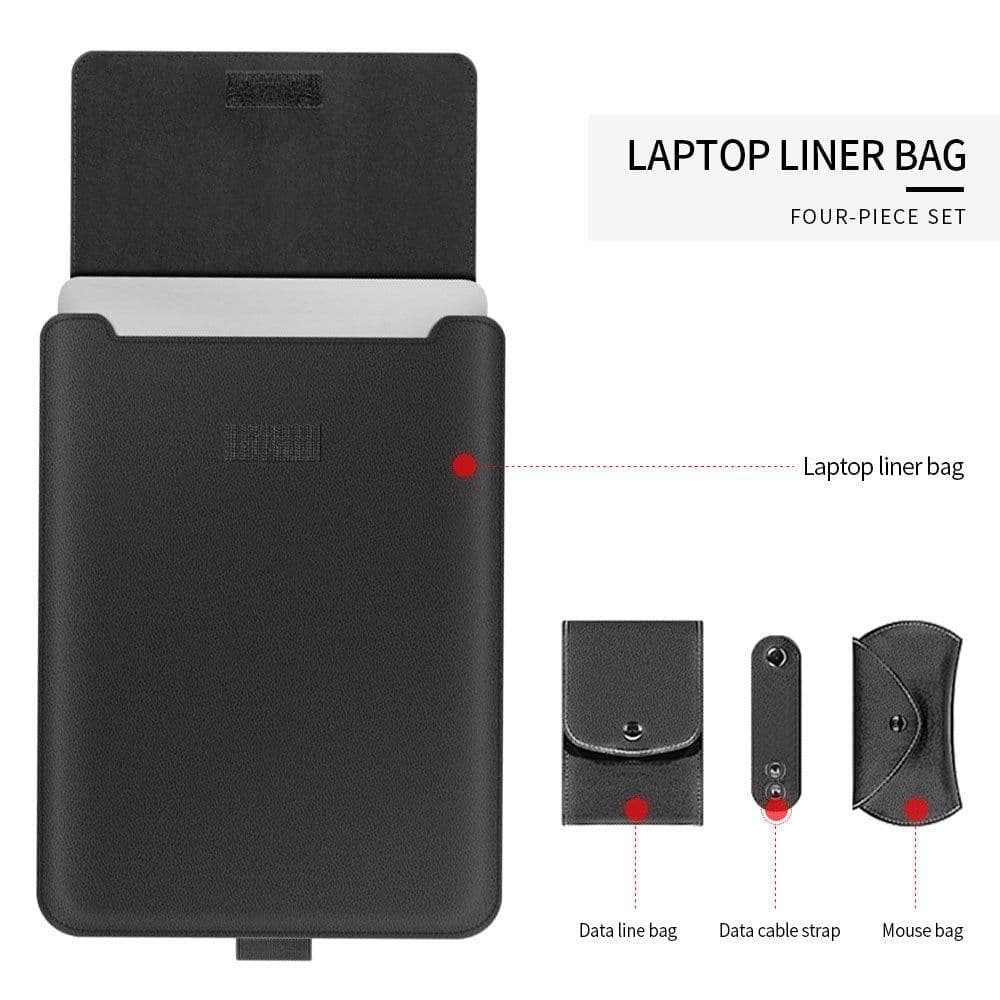 image-15.6 Inch Laptop Sleeve Bag Plush Waterproof Inner Case Universal