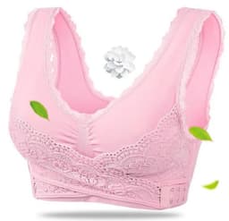image-Women's Sports Bra Cross Back Wide Strap Shockproof Wireless Full Cup