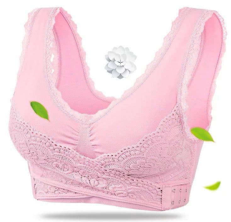 image-Women's Sports Bra Cross Back Wide Strap Shockproof Wireless Full Cup