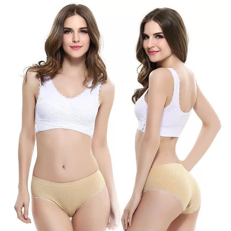 image-Women's Sports Bra Cross Back Wide Strap Shockproof Wireless Full Cup