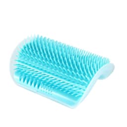 image-Cat Corner Grooming Brush with Massage Comb and Catnip Toy