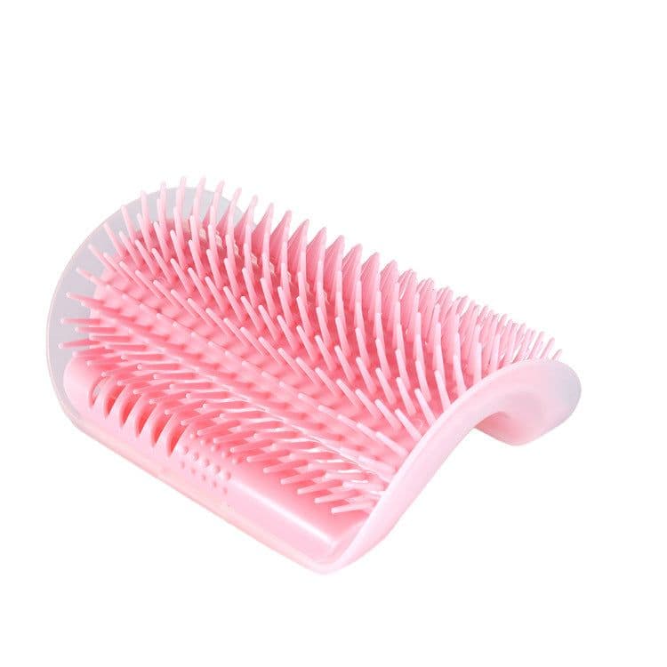 image-Cat Corner Grooming Brush with Massage Comb and Catnip Toy