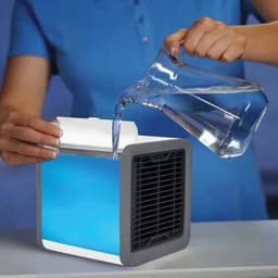 image-Mini USB Air Cooler Fan Desktop Portable Humidifier Refrigeration