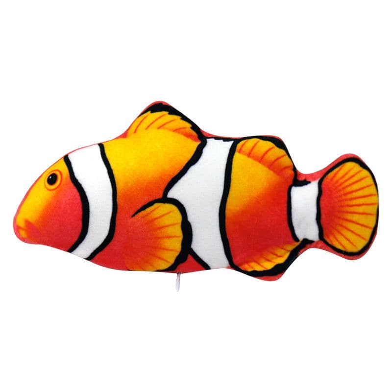 image-Augleka Electric Flopping Fish Plush Toy Clownfish 28cm