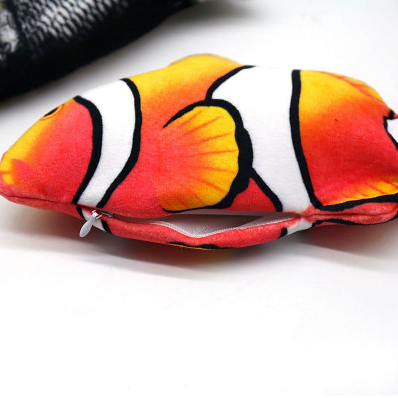 image-Augleka Electric Flopping Fish Plush Toy Clownfish 28cm