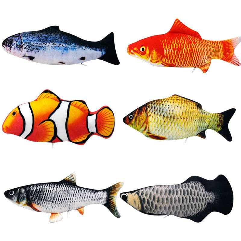 image-Augleka Electric Flopping Fish Plush Toy Clownfish 28cm
