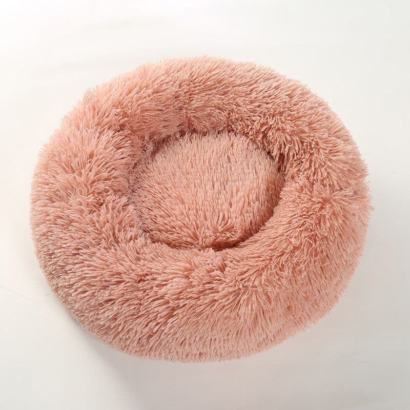 image-Washable Plush Pet Bed Round Soft Dog Cat Mat Velvet Cushion