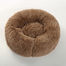 image-Washable Plush Pet Bed Round Soft Dog Cat Mat Velvet Cushion