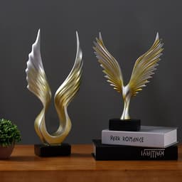 image-Silence is Gold Resin Sculpture Nordic Home Decor Figurine