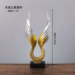 image-Silence is Gold Resin Sculpture Nordic Home Decor Figurine