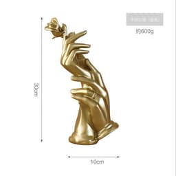 image-Silence is Gold Resin Sculpture Nordic Home Decor Figurine