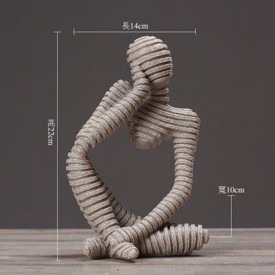 image-Silence is Gold Resin Sculpture Nordic Home Decor Figurine