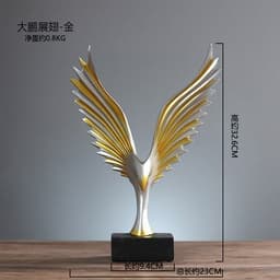 image-Silence is Gold Resin Sculpture Nordic Home Decor Figurine