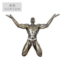 image-Silence is Gold Resin Sculpture Nordic Home Decor Figurine