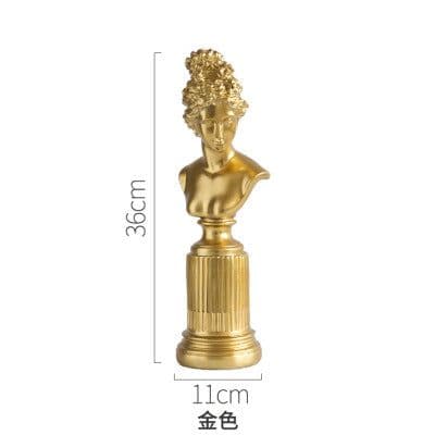 image-Silence is Gold Resin Sculpture Nordic Home Decor Figurine