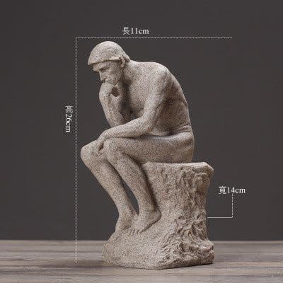 image-Silence is Gold Resin Sculpture Nordic Home Decor Figurine