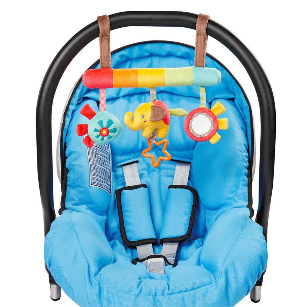 image-Baby Crib Mobile Music Toy with Animal Plush Hanging Bells 0-2 Years