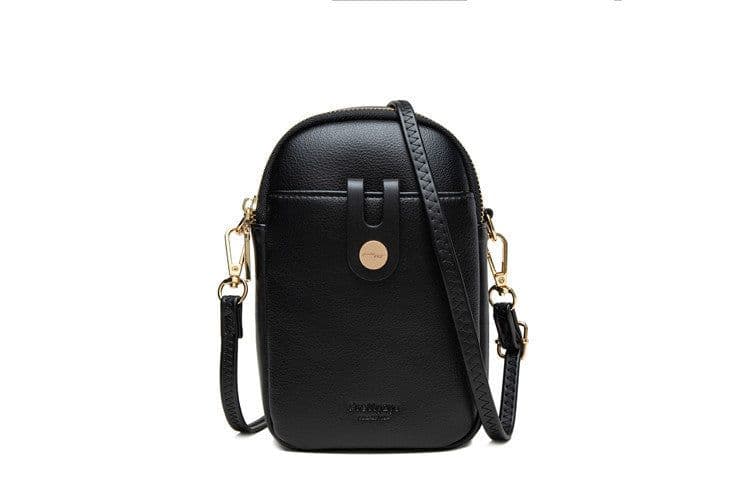 image-Puriti Korean Messenger Bag Women PU Leather Shoulder Bag Dark Pink
