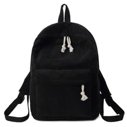 image-Corduroy Backpack Women's Casual Campus Student Bag 40x28x12cm
