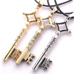 image-Attack on Titan Necklace Key Pendant Anime Alloy Silver Unisex