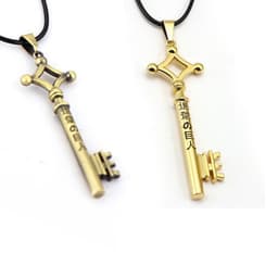 image-Attack on Titan Necklace Key Pendant Anime Alloy Silver Unisex