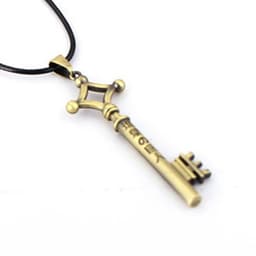 image-Attack on Titan Necklace Key Pendant Anime Alloy Silver Unisex