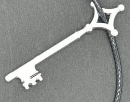 image-Attack on Titan Necklace Key Pendant Anime Alloy Silver Unisex