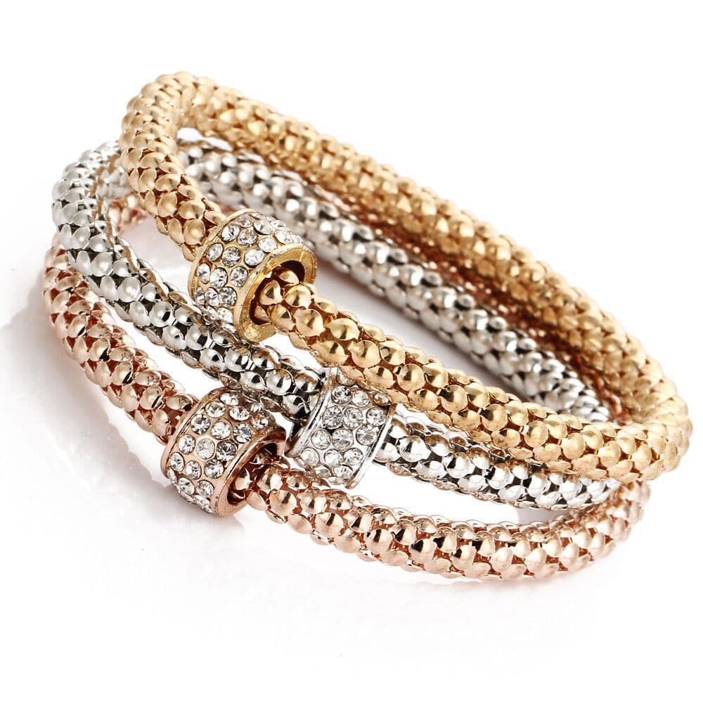 image-BJ012 Crystal Butterfly Pendant Bracelet Women's Multi-Color Chain