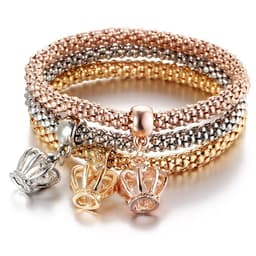 image-BJ012 Crystal Butterfly Pendant Bracelet Women's Multi-Color Chain