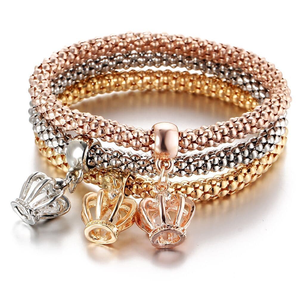 image-BJ012 Crystal Butterfly Pendant Bracelet Women's Multi-Color Chain