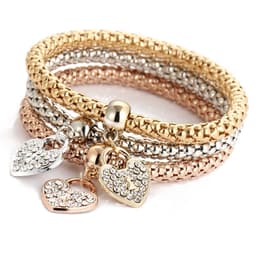 image-BJ012 Crystal Butterfly Pendant Bracelet Women's Multi-Color Chain