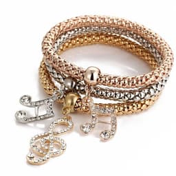 image-BJ012 Crystal Butterfly Pendant Bracelet Women's Multi-Color Chain