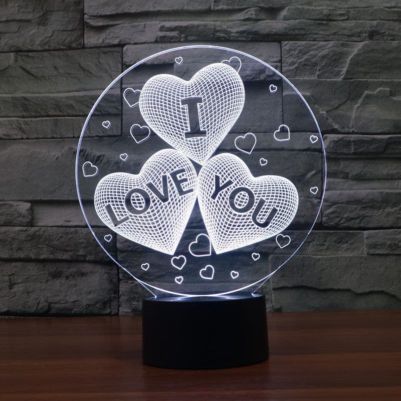 image-Aocele 3D LED Night Light with Touch Control and Remote