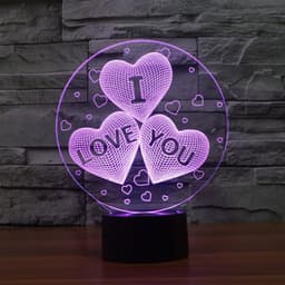 image-Aocele 3D LED Night Light with Touch Control and Remote