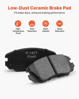 image-VEVOR Front and Rear Brake Kit Compatible with 2010-2017 Chevrolet Equinox, 2010-2017 GMC Terrain, Hollow Brake Rotors Ceramic Brake Pads Replacement Kit, 12.7 in Front Rotors, 12 in Rear Rotors